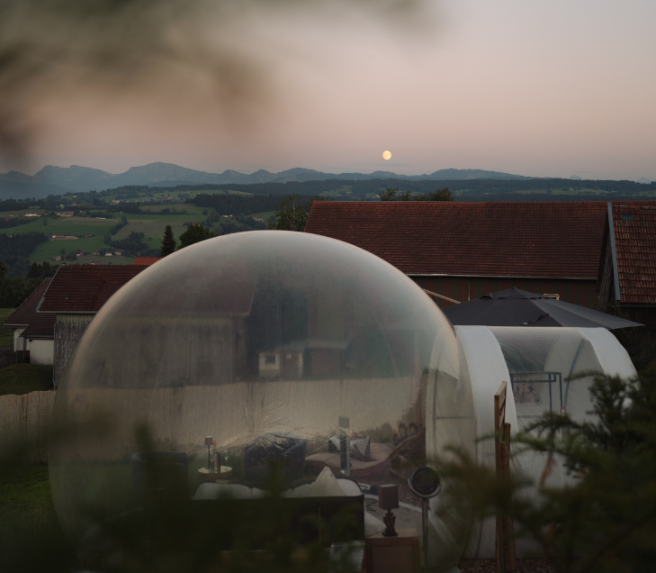Bubble Hotel Scheidegg  Natur im Allgu