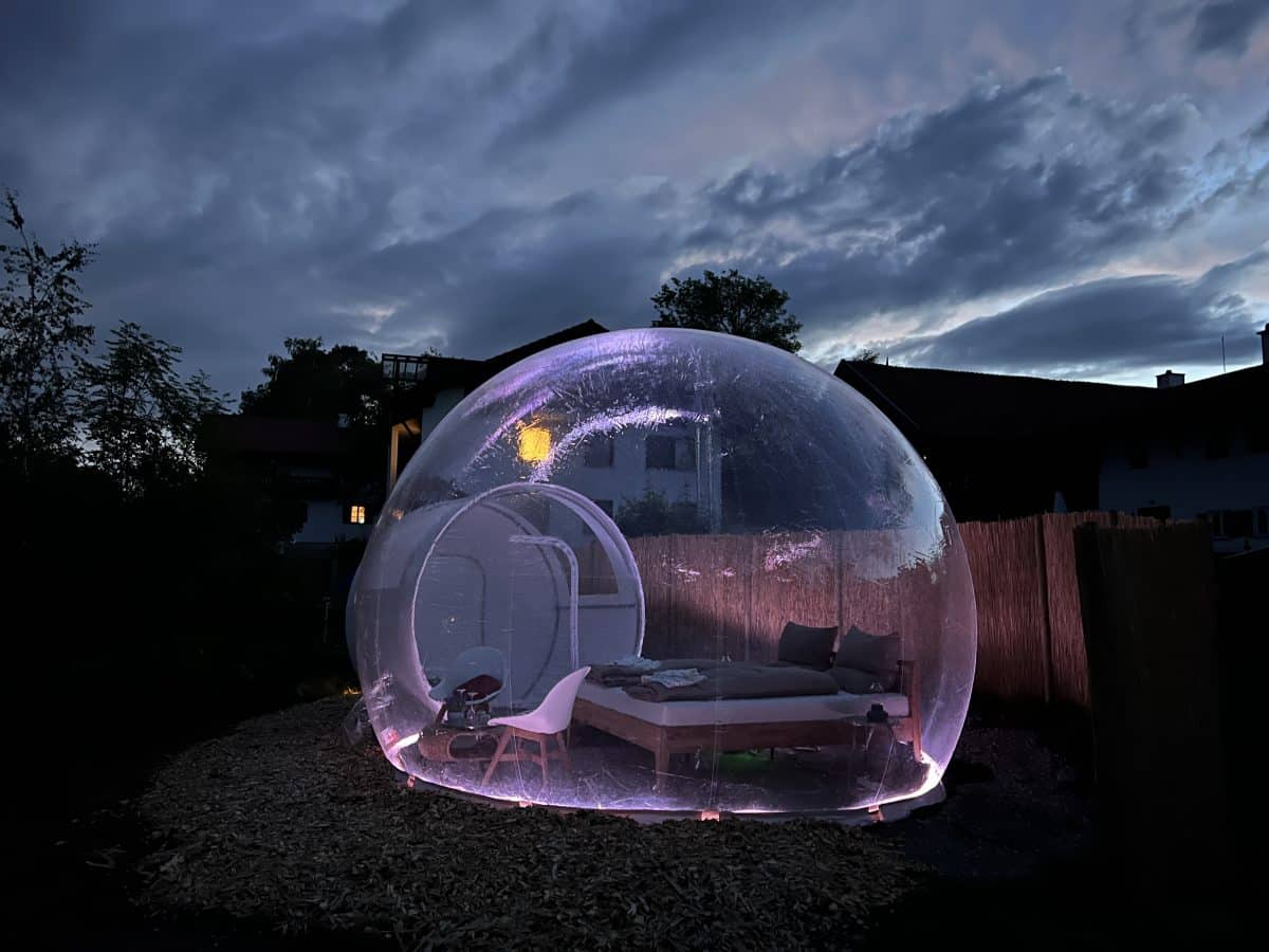 Bubble Tent Füssen im Allgäu Übernachtung im Bubble Tent buchen